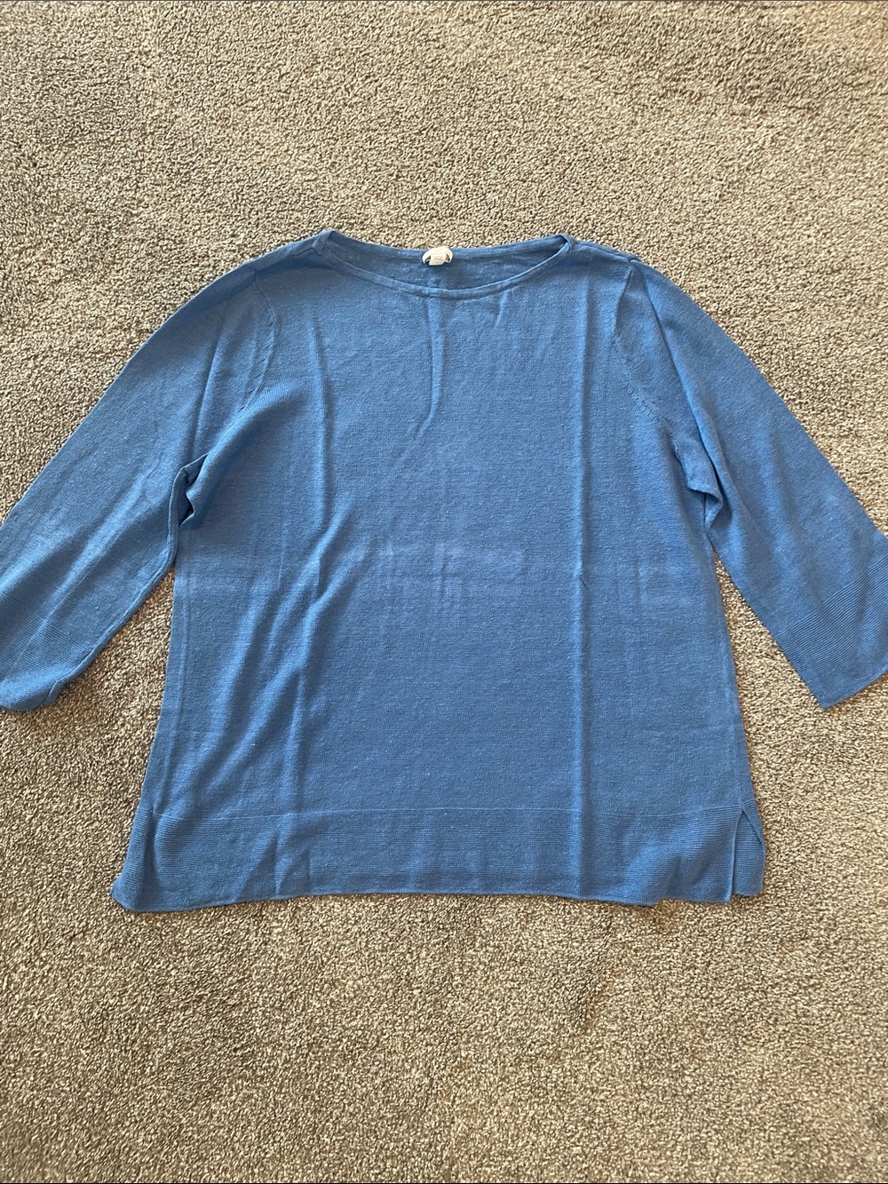 J. Jill Soft Sky Blue Long-Sleeve Knit Top